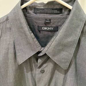 DKNY Men's Gray Dress Shirt
